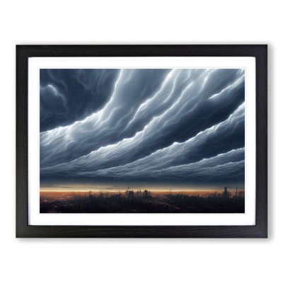Cyberpunk Storm Clouds - Framed Print