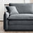 Grey Corduroy Single Deep Seat For Bedroom, Flat - Fashion And Retro Blend, Double Layered Cushions, Removable