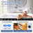 6-Person Inflatable Hot Tub Spa with 130 Bubble Jets, Square Portable Heated Spa with Cover, Ground Mat & Filter Cartridges, 73" x 73", US Plug-127390983-127390980