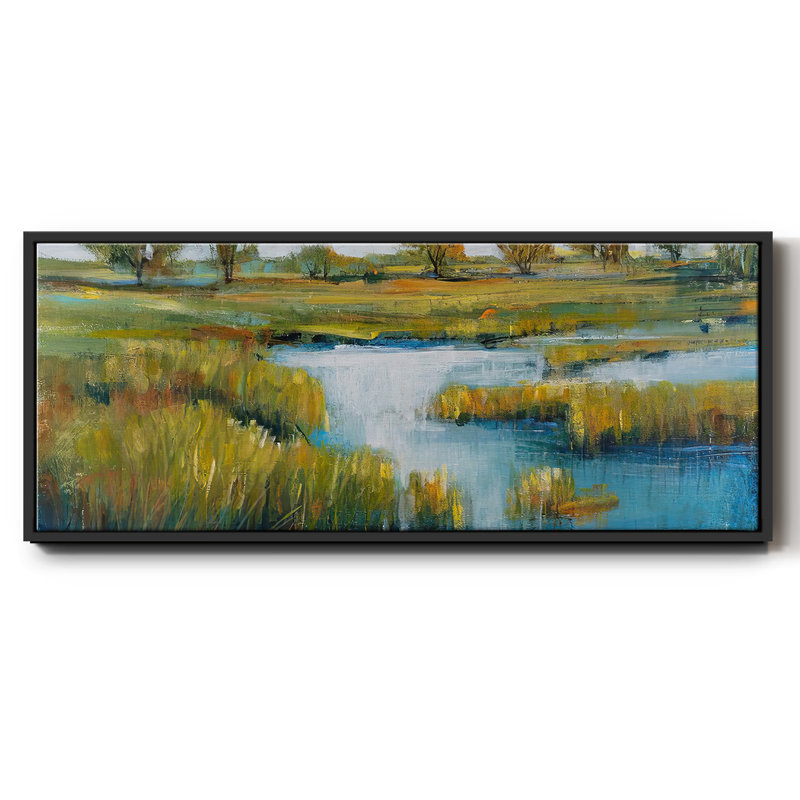 Marshland View IV - Framed Canvas, 20" H x 50" W