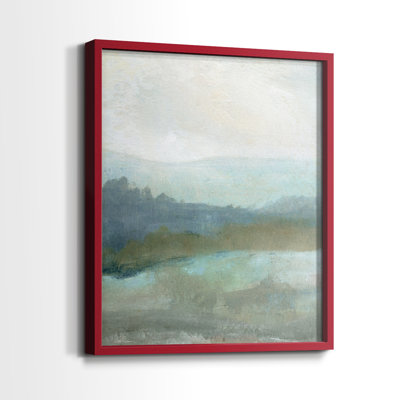 Azure Valley I, reproduction encadrée - bois massif