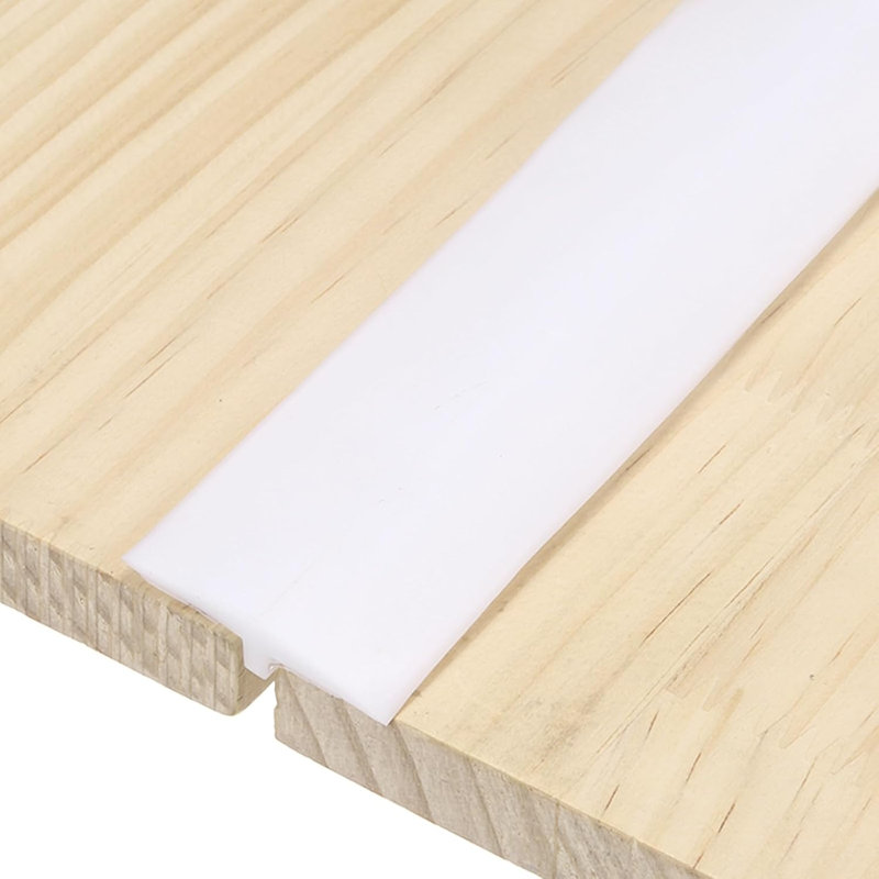 Peler et coller la moulure en T avec des bandes de transition pour plancher et des planchers de vinyle souples, 4 Feet, White