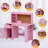 Kids Study Desk and Chair Set, Wood Desk with Bookshelf, Bulletin Board, and Storage Cabinets – Ideal for Boys and Girls Ages 3-8-1939732088