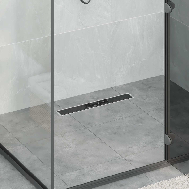  Shower Drain Height Adjustable Stainless Steel 304 Modern Rectangular