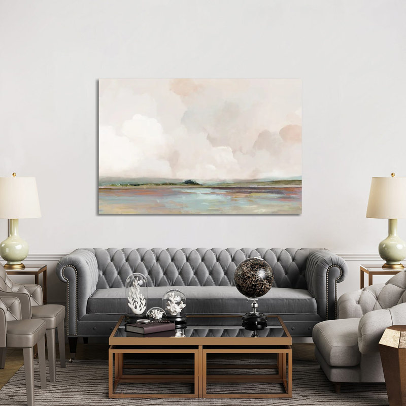 Pink Sunrise, Wrapped Canvas, 40" H x 60" W x 1.5" D, No Mat