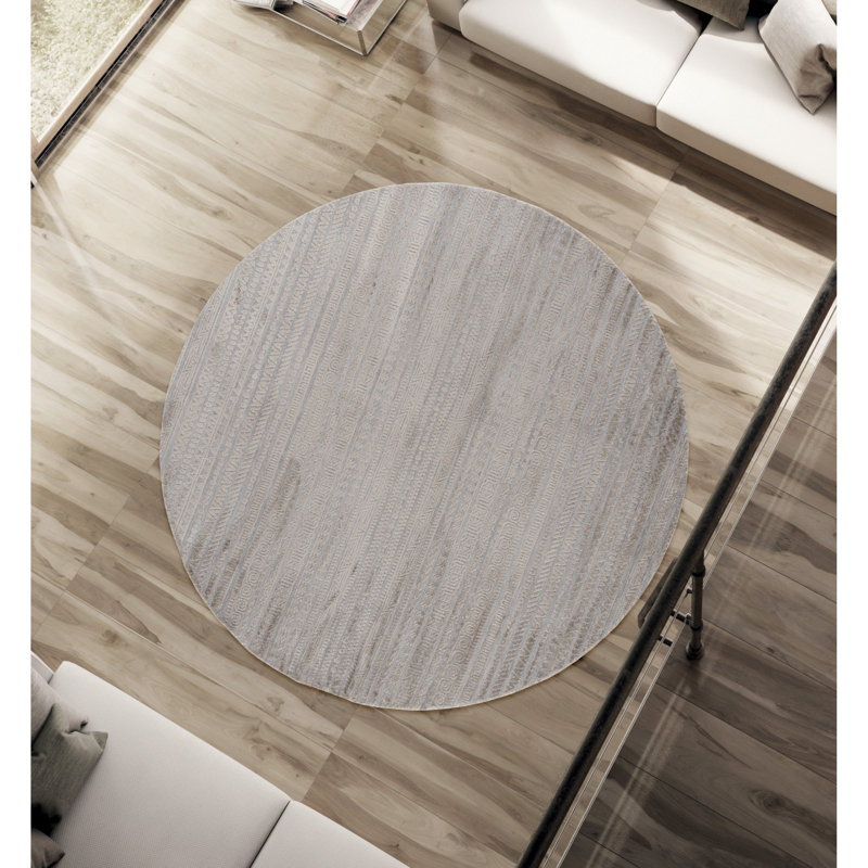 Emmeline Geometric Indoor Rug, Round 7'10"