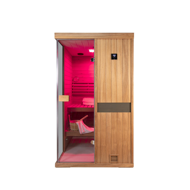 Two-Person Mahogany Steam Sauna Room