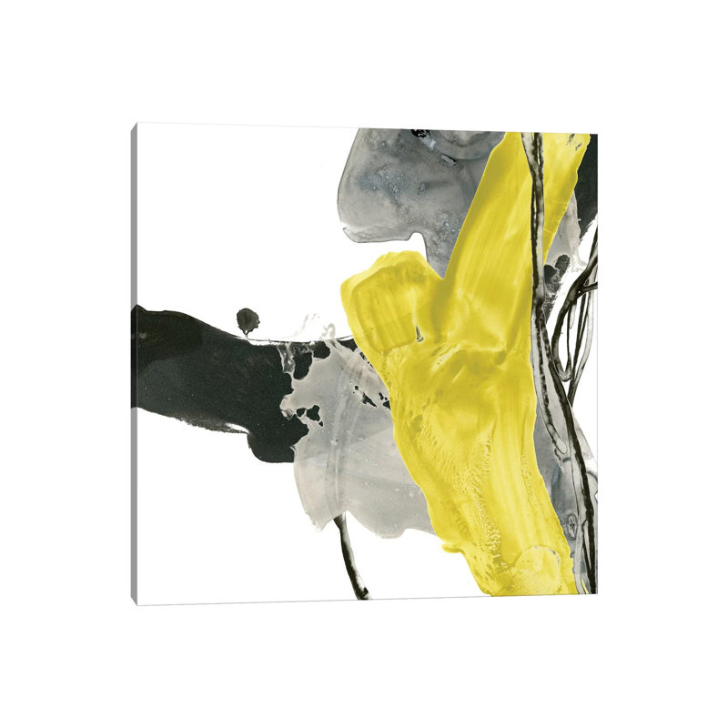 Citron Flux II by June Erica Vess - Wrapped Canvas Painting, 30.48 cm H x 30.48 cm W