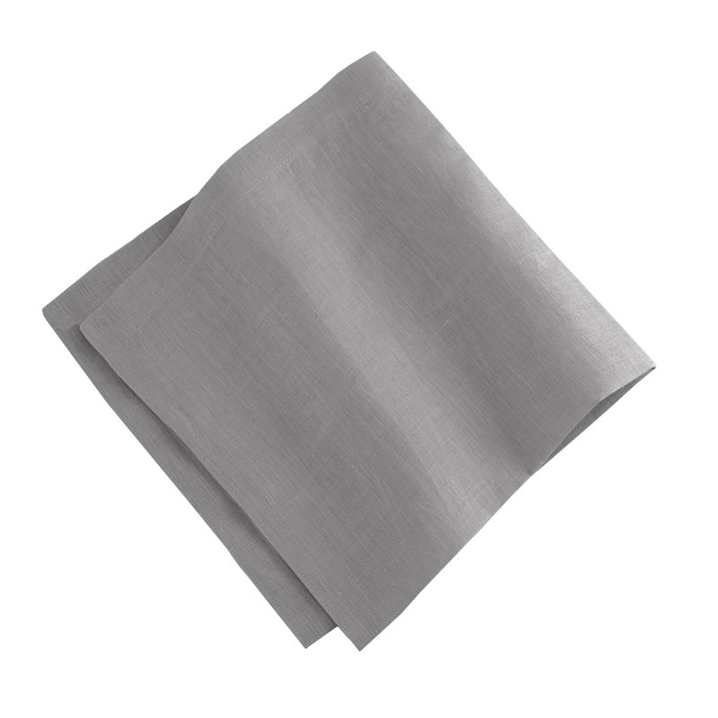 La Classica 4 Piece Linen Napkin Set, Gray