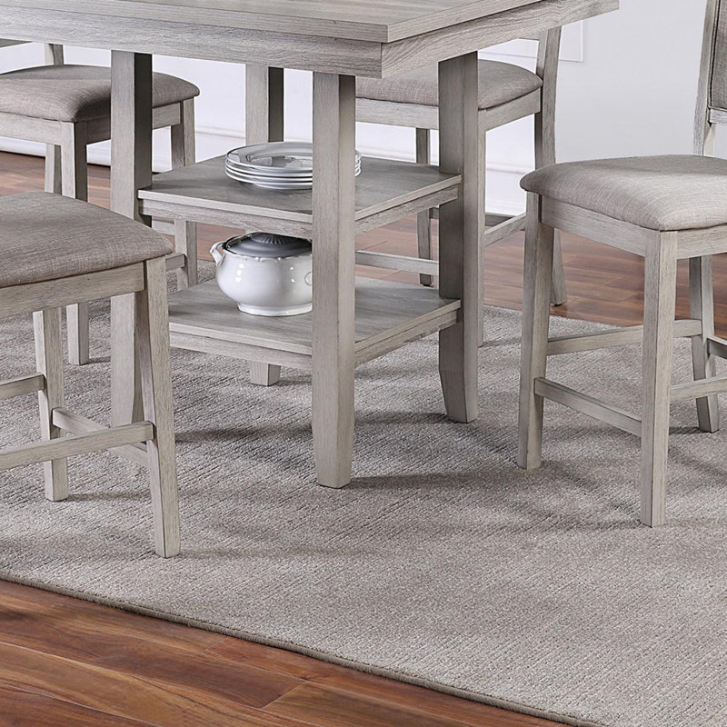 Table carrée à hauteur de comptoir 5 pièces avec chaises