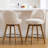 26" Swivel Upholstered Counter Stool with Solid Wood Frame and Mid Back-1180840755