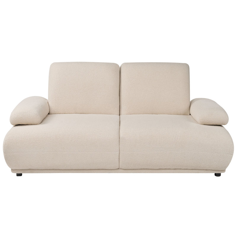 2 Seater Boucle Sofa, Beige, Boucle