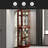 6 Shelf Corner Curio Display Cabinet With Lights, Mirrors And Adjustable Shelves(E26 Light Bulb Not Included)-1109104350