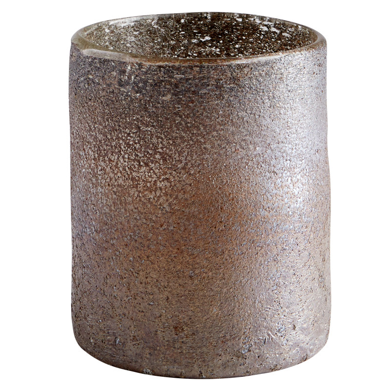 Cordelia Glass Table Vase, 7.5" H x 6.25" W x 6.25" D, Brown