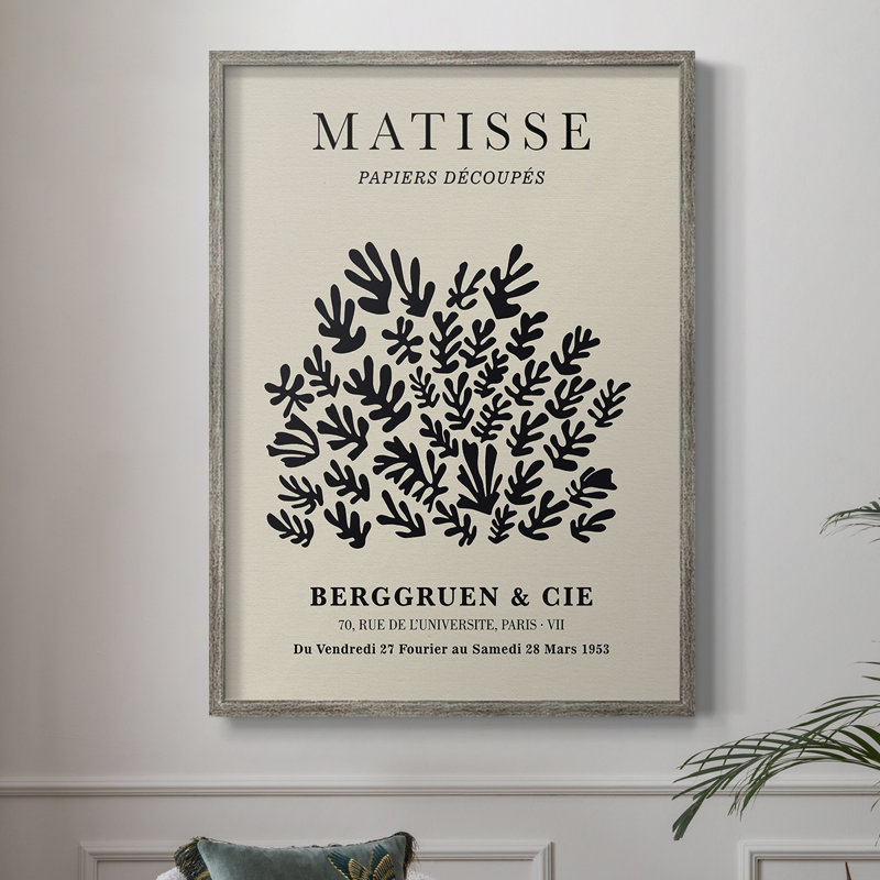 Matisse CXC, reproduction d'art encadrée, bois massif, H 30 po x l 24 po