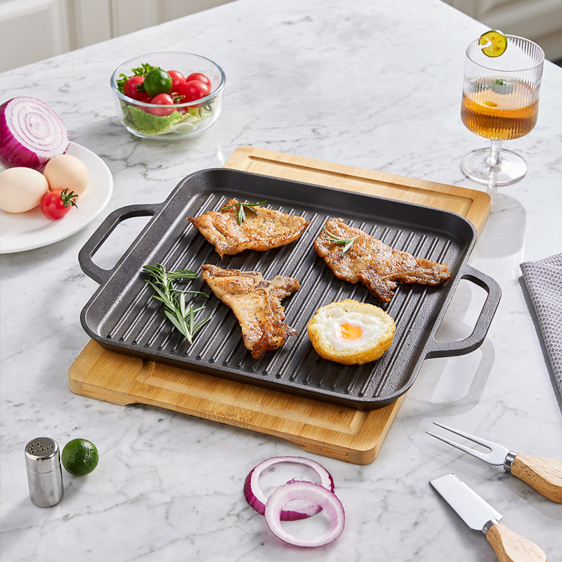 28cm Iron Grill & Griddle Pan