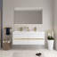 Meuble-lavabo mural 60 po avec lavabo, armoire de rangement flottante avec comptoir en résine de pierre et tiroirs à fermeture en douceur 60 po