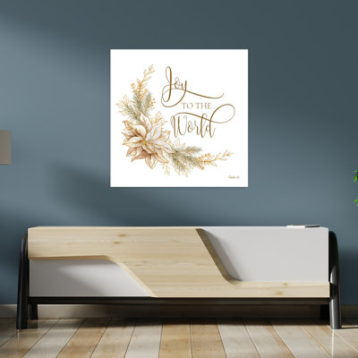 Golden Joy to the World by Mollie B. - 1 Piece Wrapped Canvas Wall Art