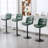 Double-Layer Upholstered Swivel Adjustable Height Bar Stool (Set of 4)-2069916368-2069916366