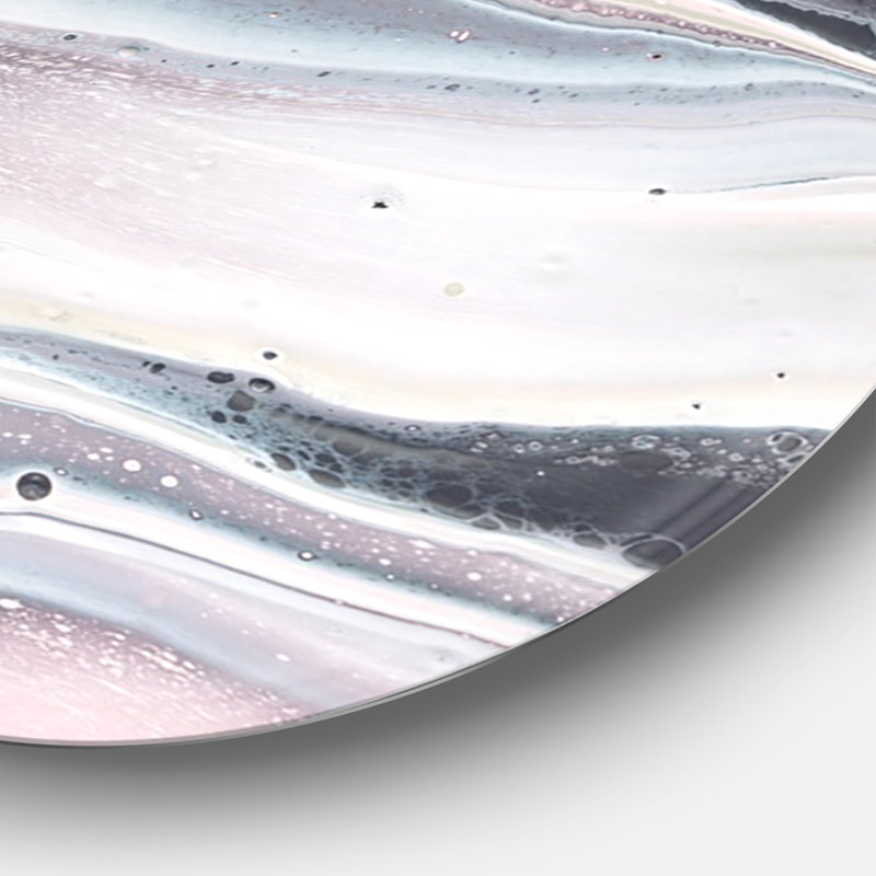 « circle marble ii », peinture sur cercle métallique, H 11 po x l 11 po