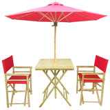 4 Piece Dining Set with Umbrella