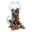 Pinkard Double Glass Driftwood Terrarium Tabletop Planter 