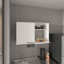 White 2 Wall Cabinet With Design And Metal Handle 28 Inches Package Depth For Efficient Space Management