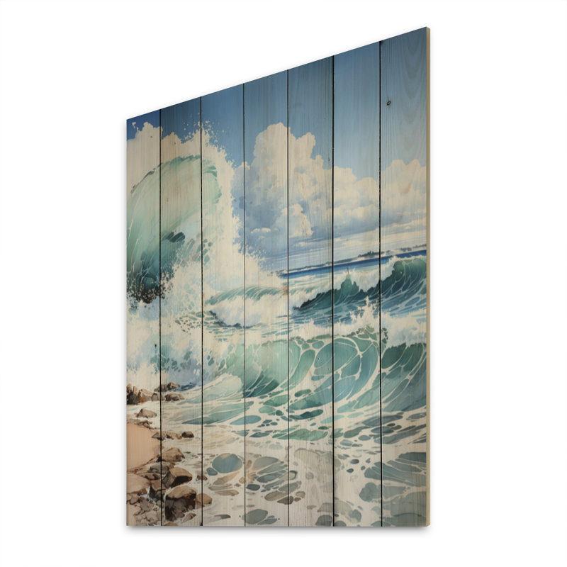 Florida Ocean Serenity sur impression sur bois, H 20 po x l 10 po x P 0,78 po
