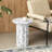 Crisol 20.75" Tall MGO Faux Marble Pedestal Round End Table