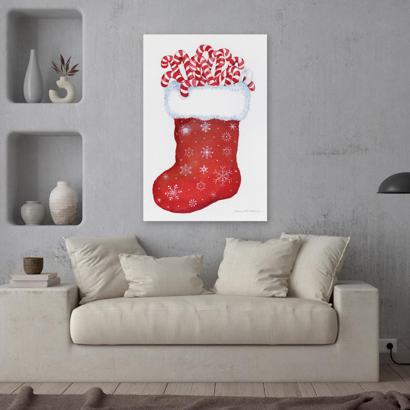 Chaussette de Noël bonbon bonbon, H 36 po x l 24 po