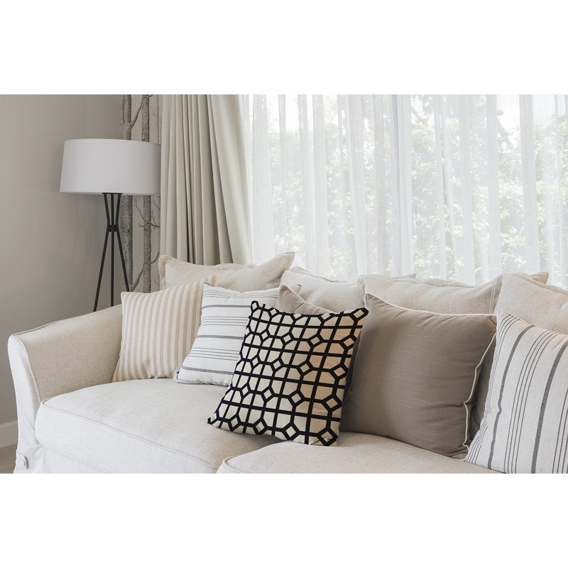  Housse de coussin carré et insert, 16" x 16", Bleu marine