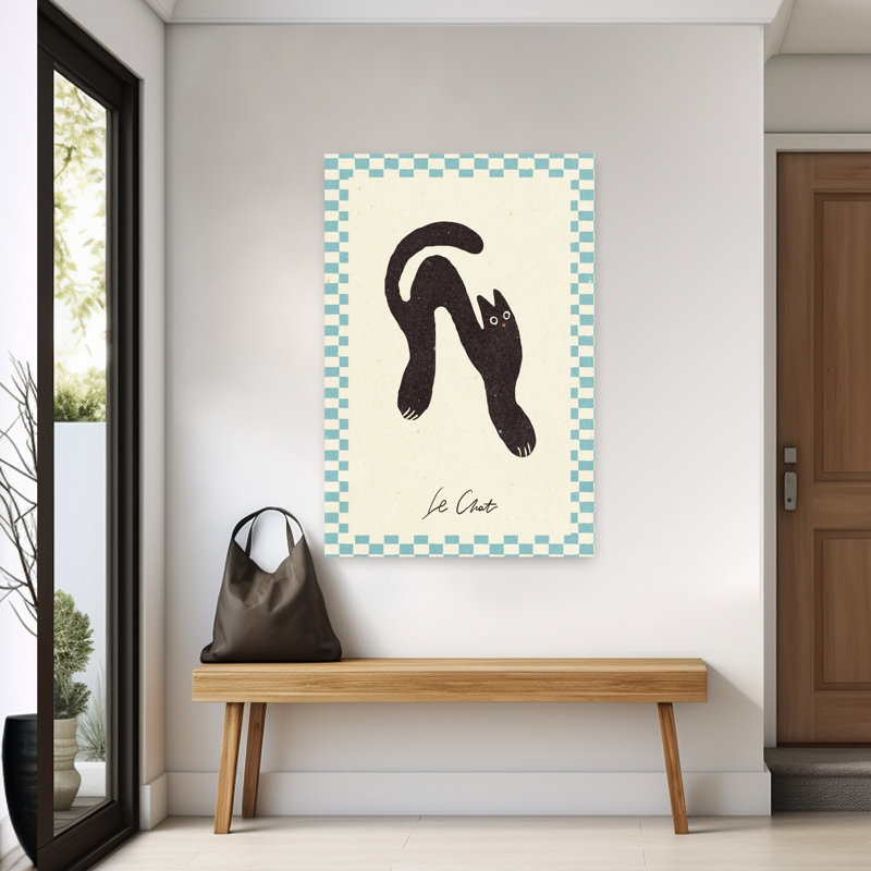 Art contemporain, art moderne de chat, H 60 po x l 40 po