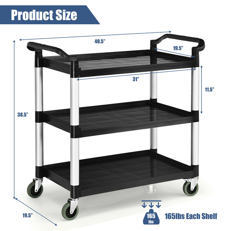 38.5'' H x 40.5'' W Utility Cart with Wheels