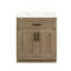 Meuble-lavabo Bailey 30 po à un lavabo, autoportant, en chêne Driftwood, avec comptoir en pierre blanche et dosseret, noir mat-1405754445-1405754446-1456850841