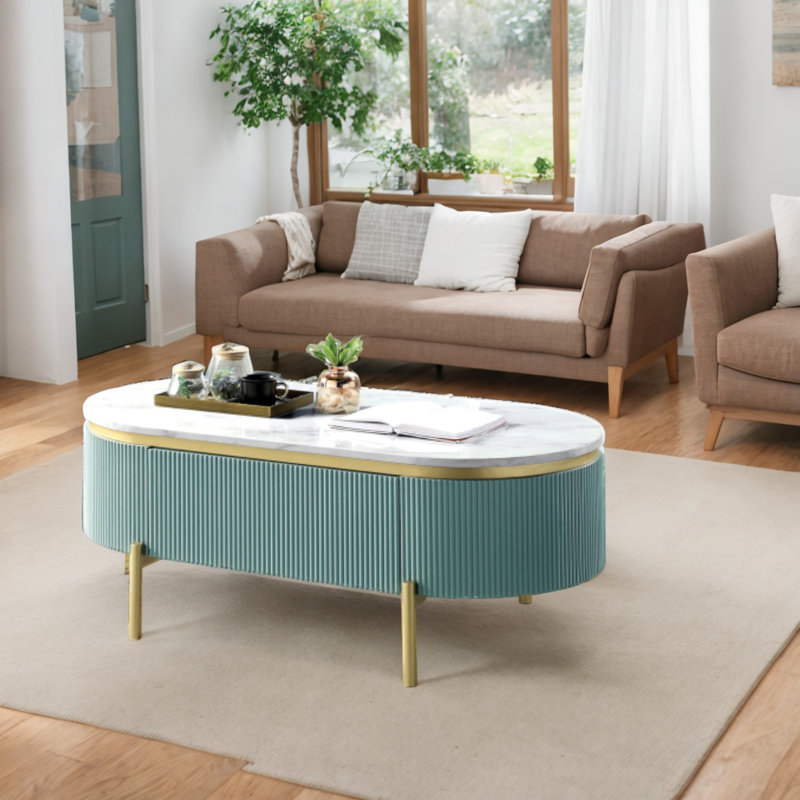 Table basse Anatollo, Bleu sarcelle