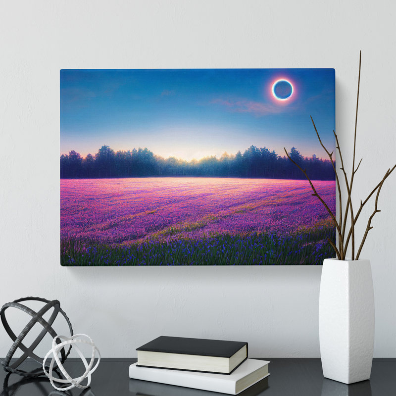 XXX-H1022-WF-10146X Wild Bluebell Field - Wrapped Canvas Print, 35cm H x 50cm W x 3cm D
