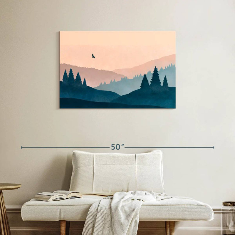 Kerrick Eagle Over Mountain Forest, 24" H x 36" W