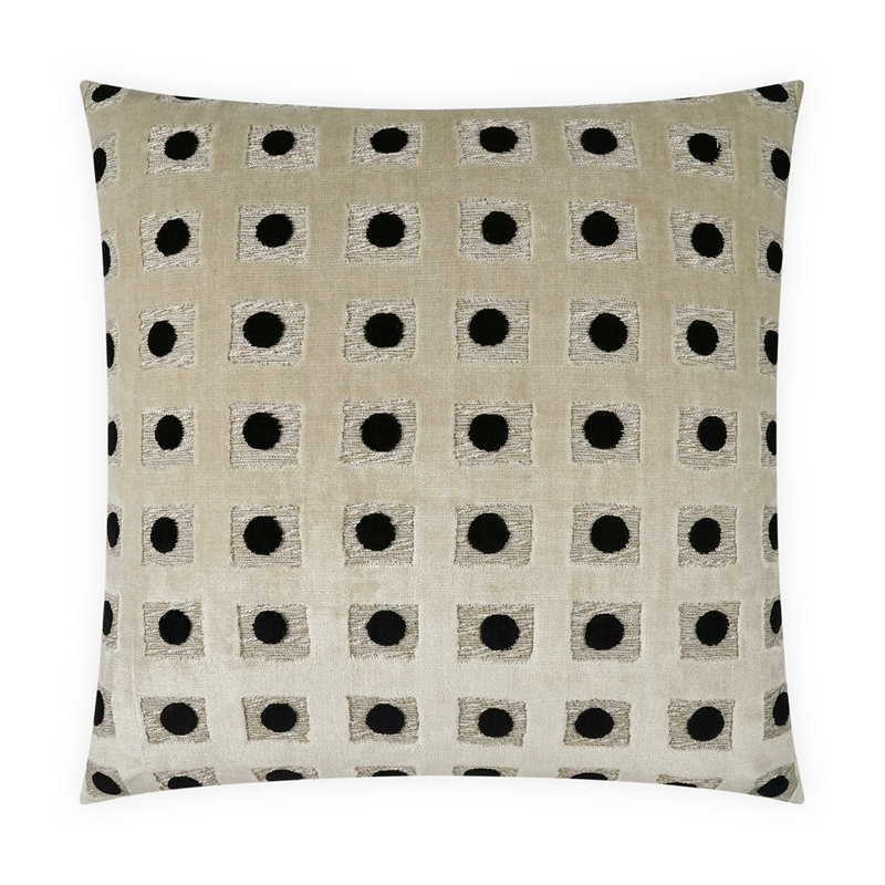 Coussin Domino, Onyx, Carré 22 po