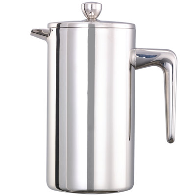 Cafetière à double paroi en acier inoxydable