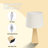 Dimmable Bamboo Table Lamp With Cone Base & Clear Cord-1078387803