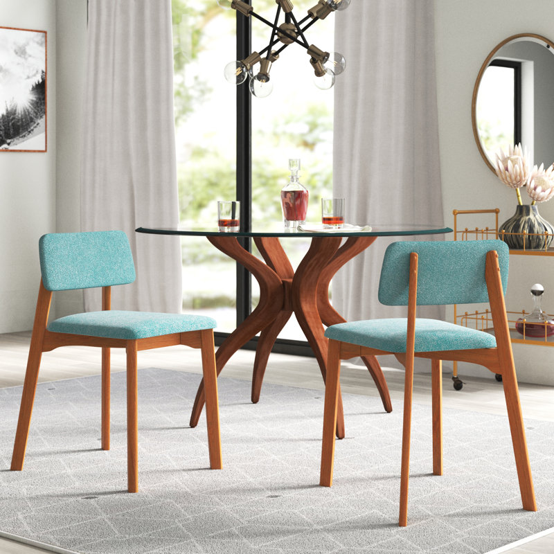 Boston 19'' H Upholstered Side Chair, Blue