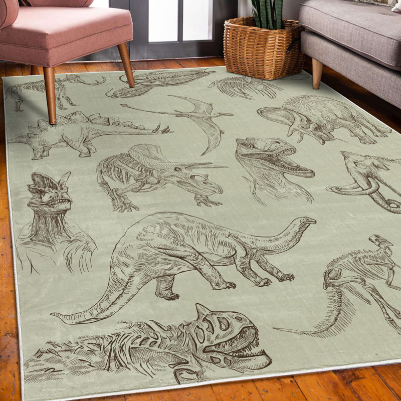 Tapis décoratif Cincinnatus, Rectangle 4 pi x 5 pi 5 po