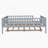 Wood Daybed With Trundle And Fence Guardrails-1509669592
