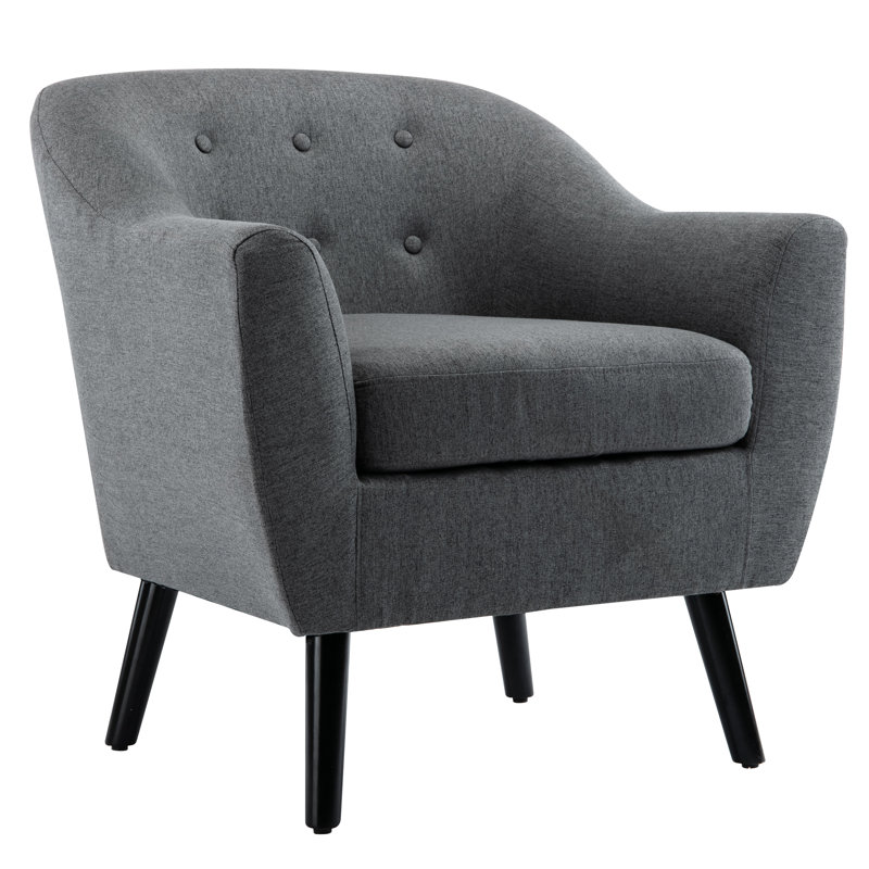 Upholstered Armchair, Dark Grey