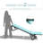 Outdoor Lounge Chair, 2 Pieces Aluminum Plastic Patio Chaise Lounge With 5 Position Adjustable Backrest And Wheels, All Weather Reclining Chair For Outdoor, Beach, Yard, Pool-415939645