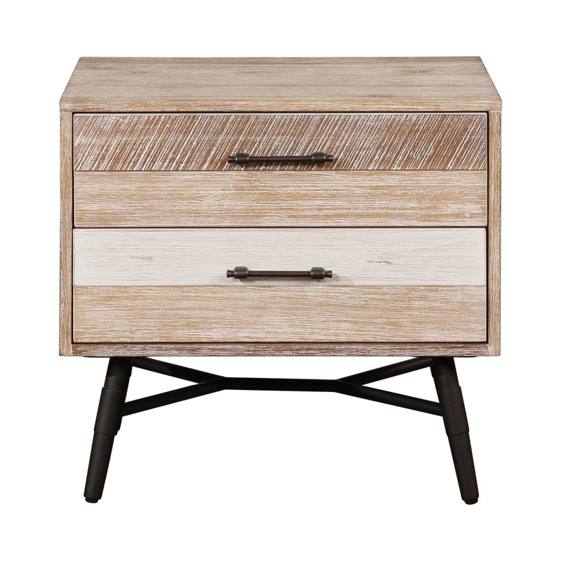 Table de chevet 2 tiroirs Dumitra