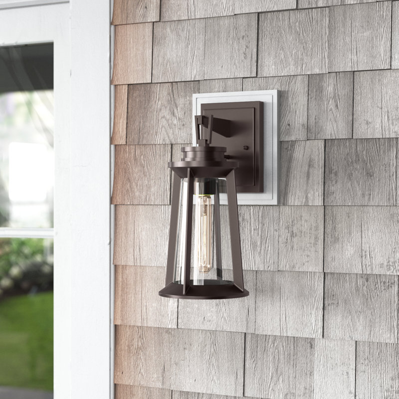 Grande applique murale en aluminium Atchison, Bronze thermolaqué
