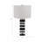27" Holzwarth Marble Table Lamp, Black/White