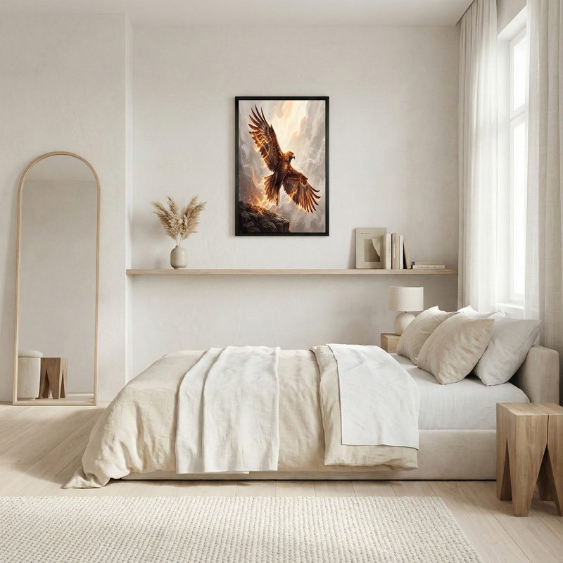 Art mural sur toile Golden Eagle, H 24 po x l 36 po