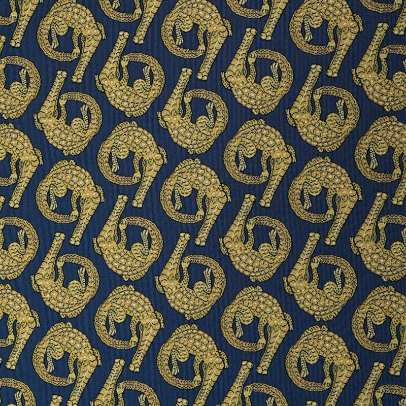 Croco Jacquard Fabric, Royal